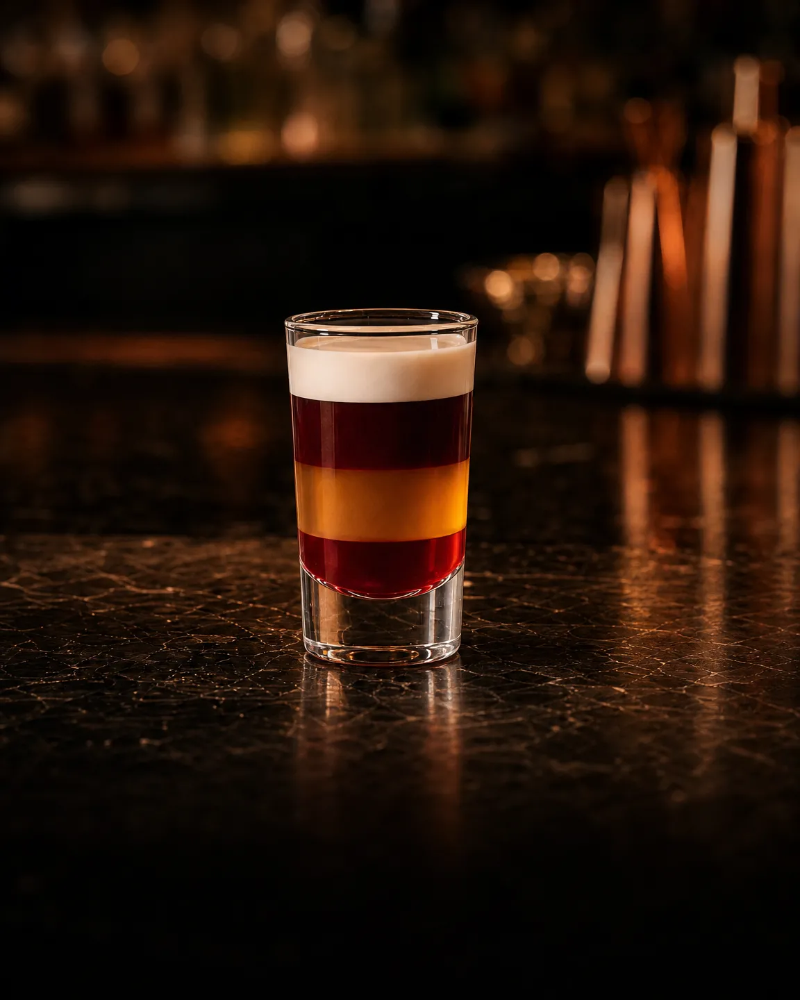 Angel's Delight, cocktail dopocena. Bicchiere: Shooter o Shot