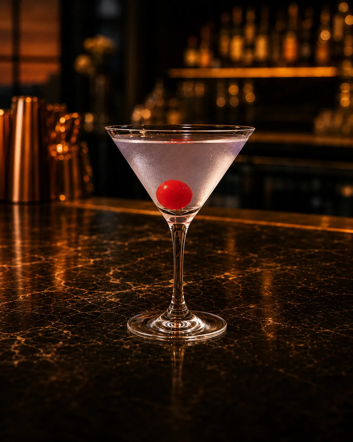 Aviation, cocktail aperitivo. Bicchiere: Coppa cocktail (Martini)