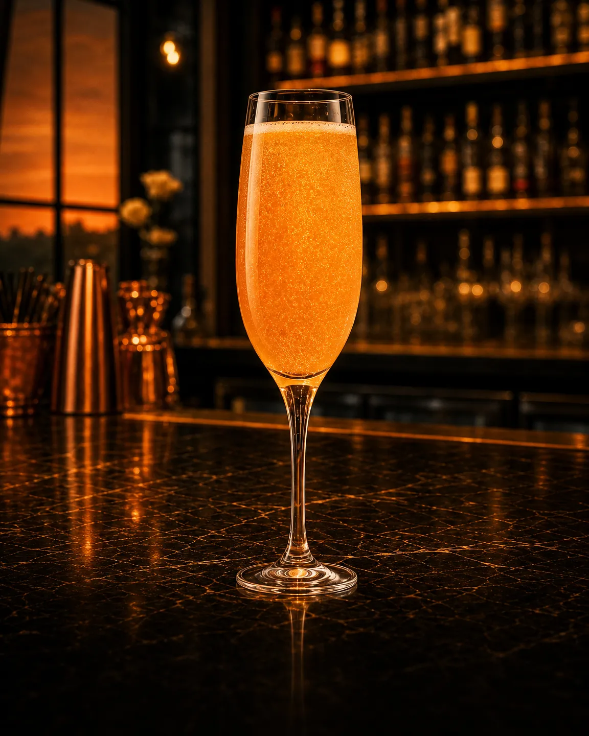 Bellini, cocktail aperitivo. Bicchiere: Flûte