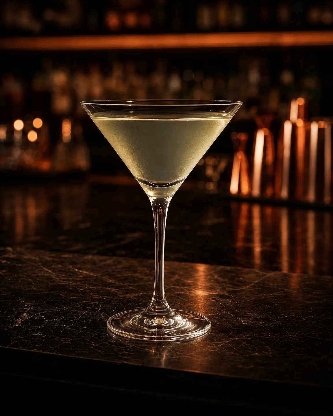 Big Apple, cocktail dopocena. Bicchiere: Coppa cocktail (Martini)