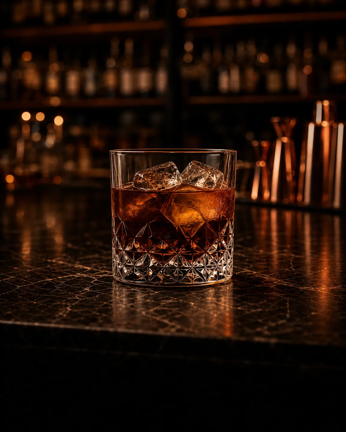 Black Russian, cocktail dopocena. Bicchiere: Old Fashioned o Tumbler Basso