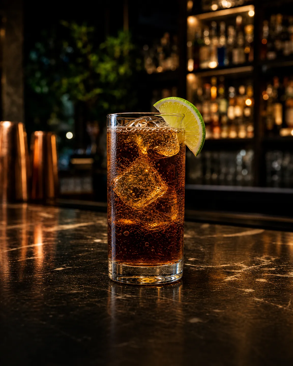 Cuba Libre, long drink. Bicchiere: Highball o Tumbler Medio