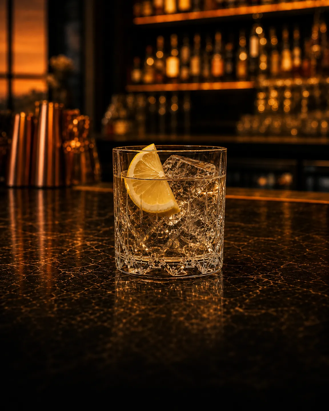 Gin and French, cocktail aperitivo. Bicchiere: Old Fashioned o Tumbler Basso