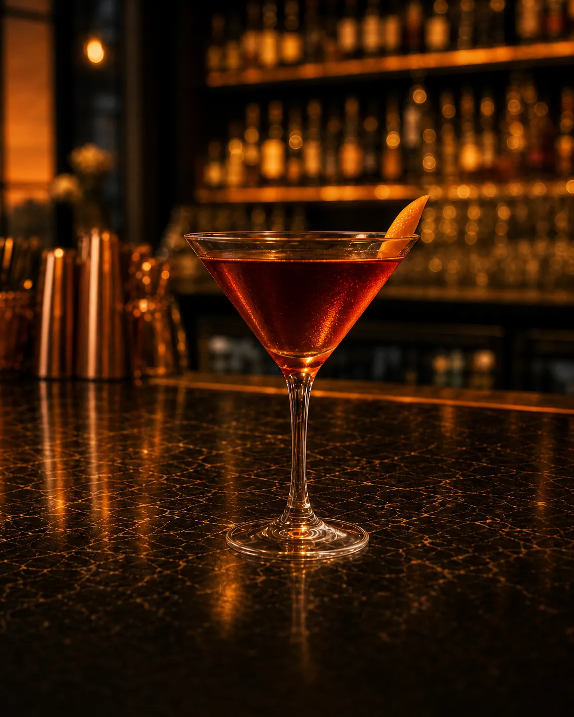 Hanky Panky, cocktail aperitivo. Bicchiere: Coppa cocktail (Martini)