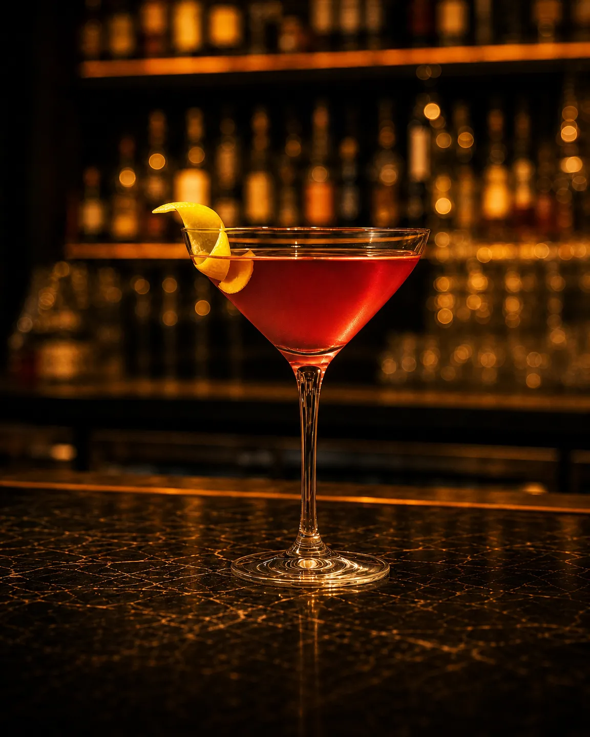 Jack Rose, aperitif cocktail. Glass: Cocktail glass
