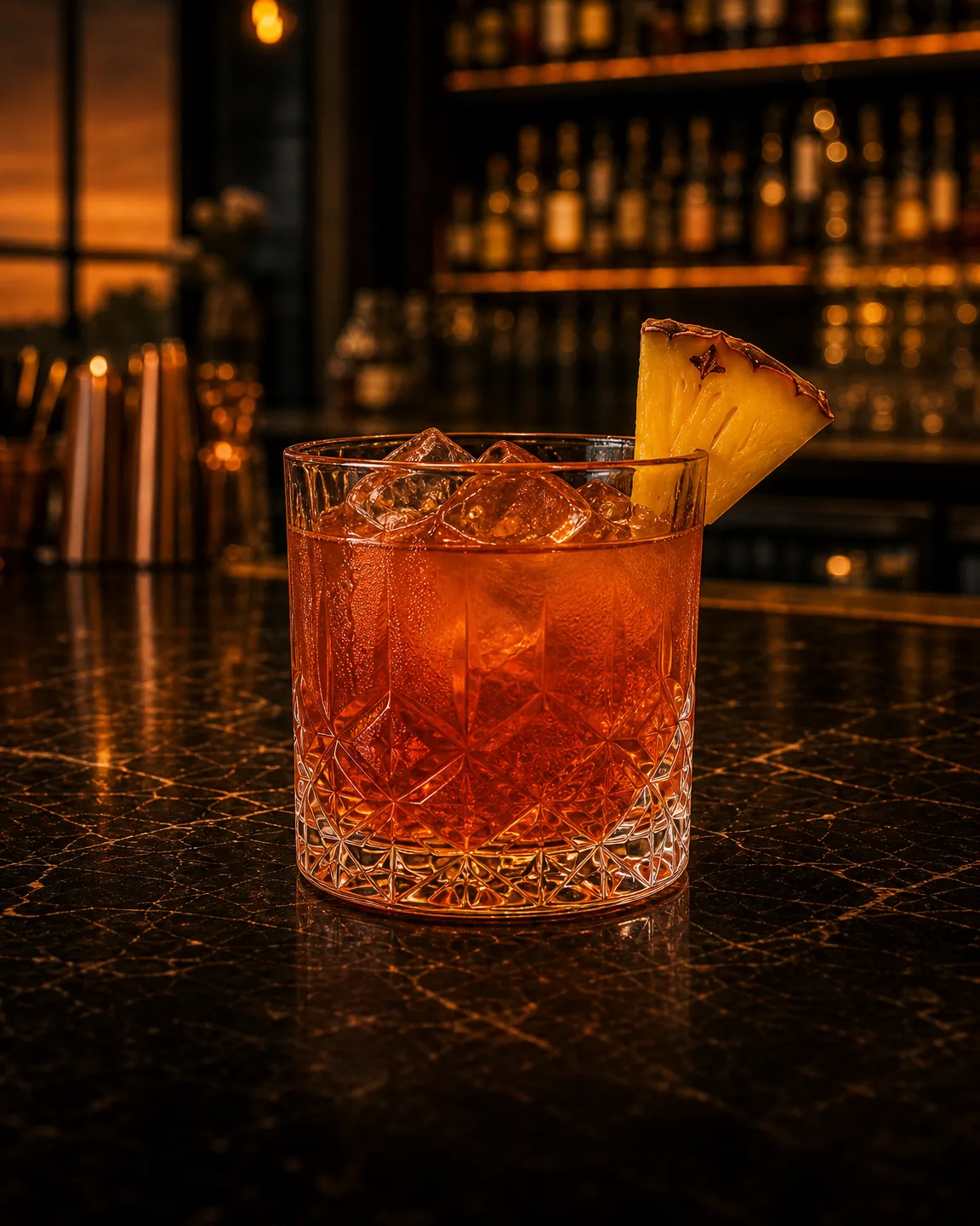 Jungle Bird, cocktail aperitivo. Bicchiere: Old Fashioned o Tumbler Basso
