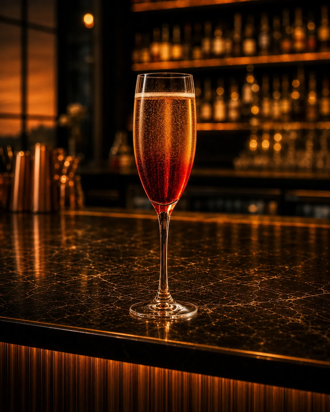 Kir Royal, cocktail aperitivo. Bicchiere: Flûte