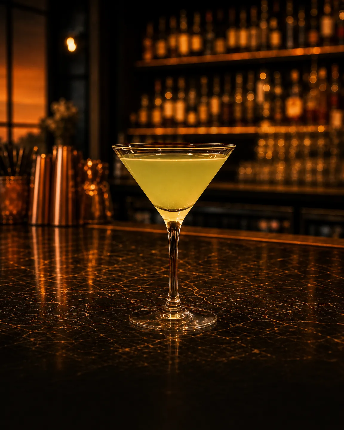 Last Word, aperitif cocktail. Glass: Cocktail glass