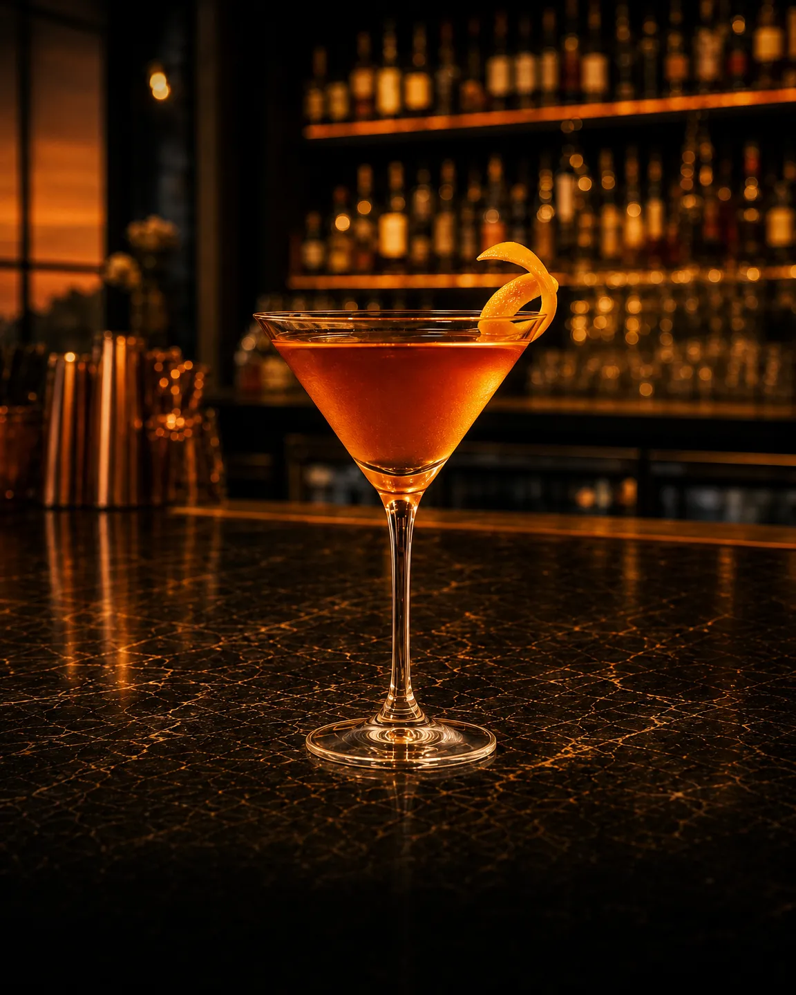 Love Me Tender, cocktail aperitivo. Bicchiere: Coppa cocktail (Martini)