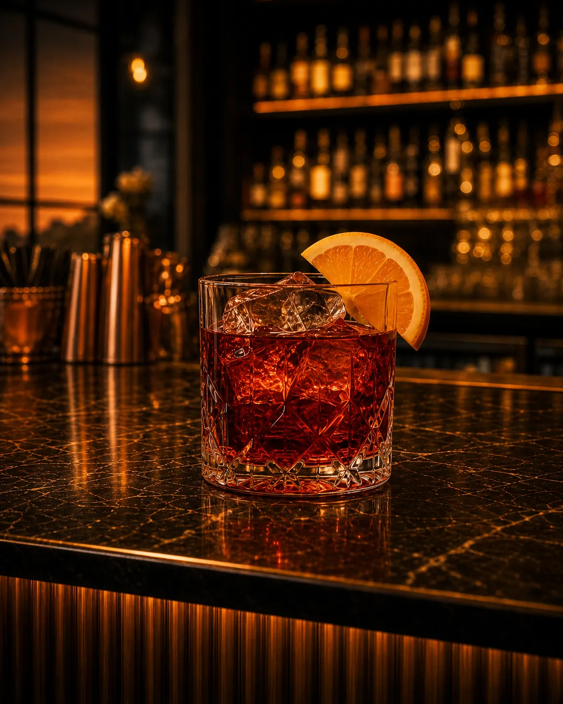 Milano-Torino, cocktail aperitivo. Bicchiere: Old Fashioned o Tumbler Basso