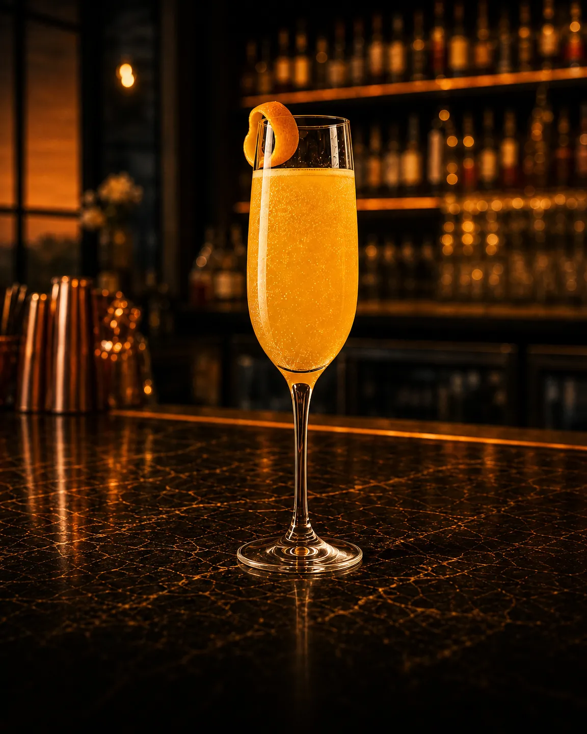 Mimosa, cocktail aperitivo. Bicchiere: Flûte
