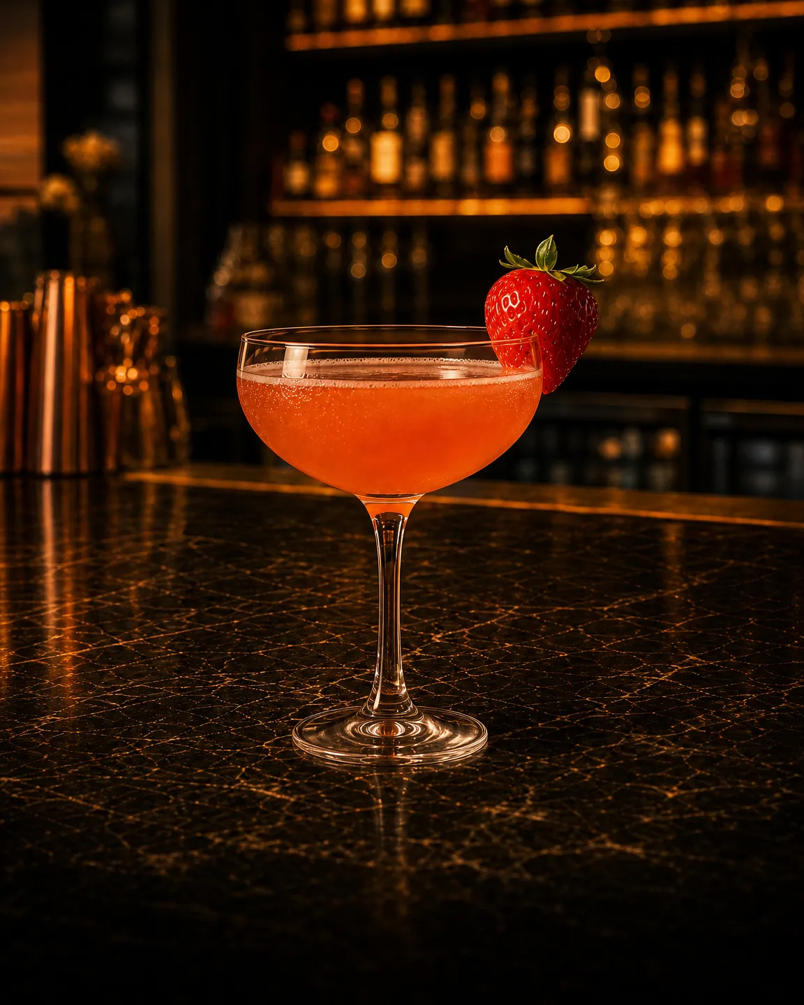 Muddled Mission, cocktail aperitivo. Bicchiere: Coppetta da cocktail