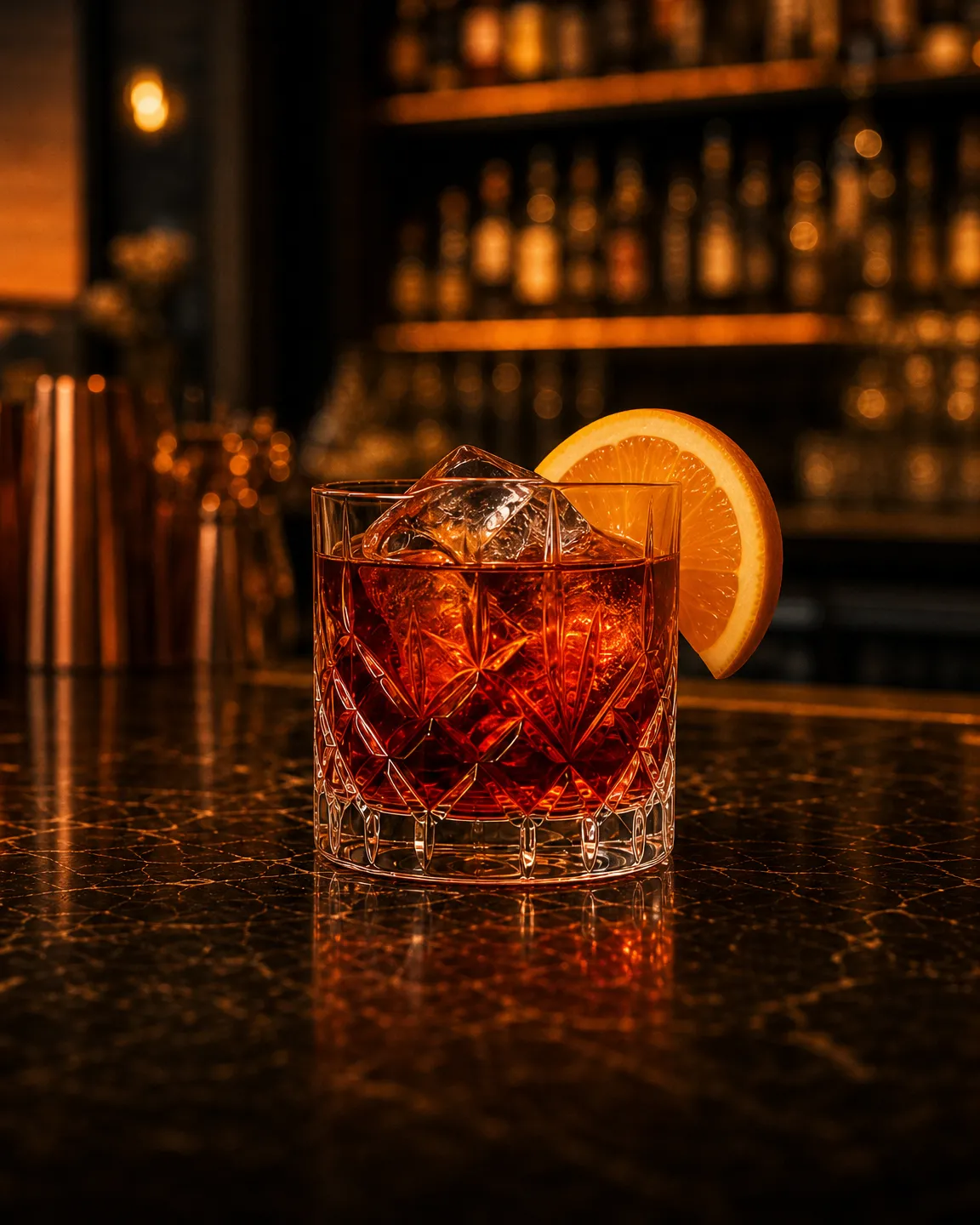Negroni, cocktail aperitivo. Bicchiere: Old Fashioned o Tumbler Basso