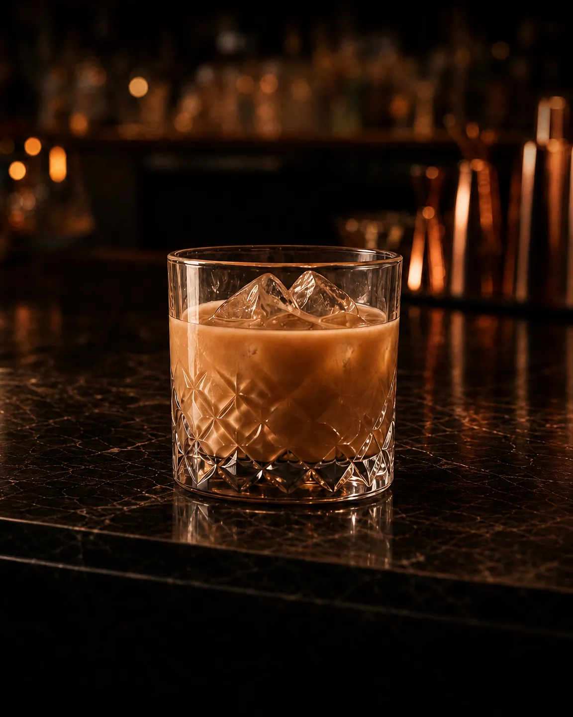 Orgasm, cocktail dopocena. Bicchiere: Old Fashioned o Tumbler Basso