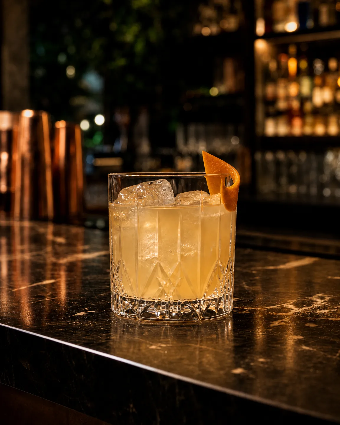 Planter's Punch, long drink. Glass: Rocks glass