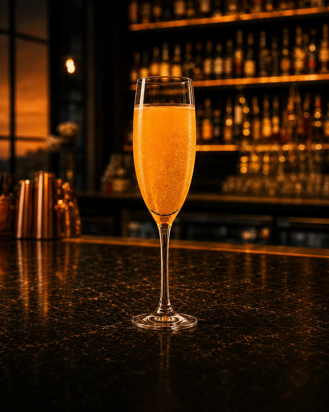 Puccini, cocktail aperitivo. Bicchiere: Flûte