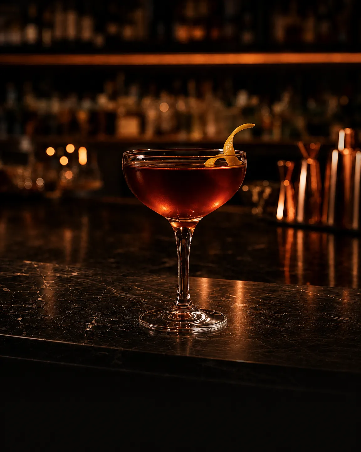 Remember the Maine, cocktail dopocena. Bicchiere: Coppetta da cocktail