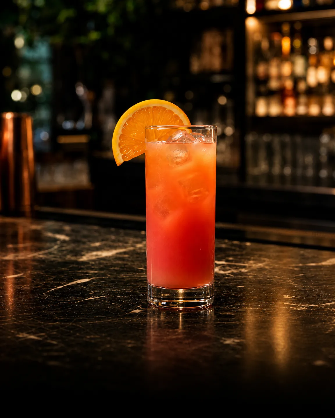 Sex on the Beach, long drink. Bicchiere: Highball o Tumbler Medio