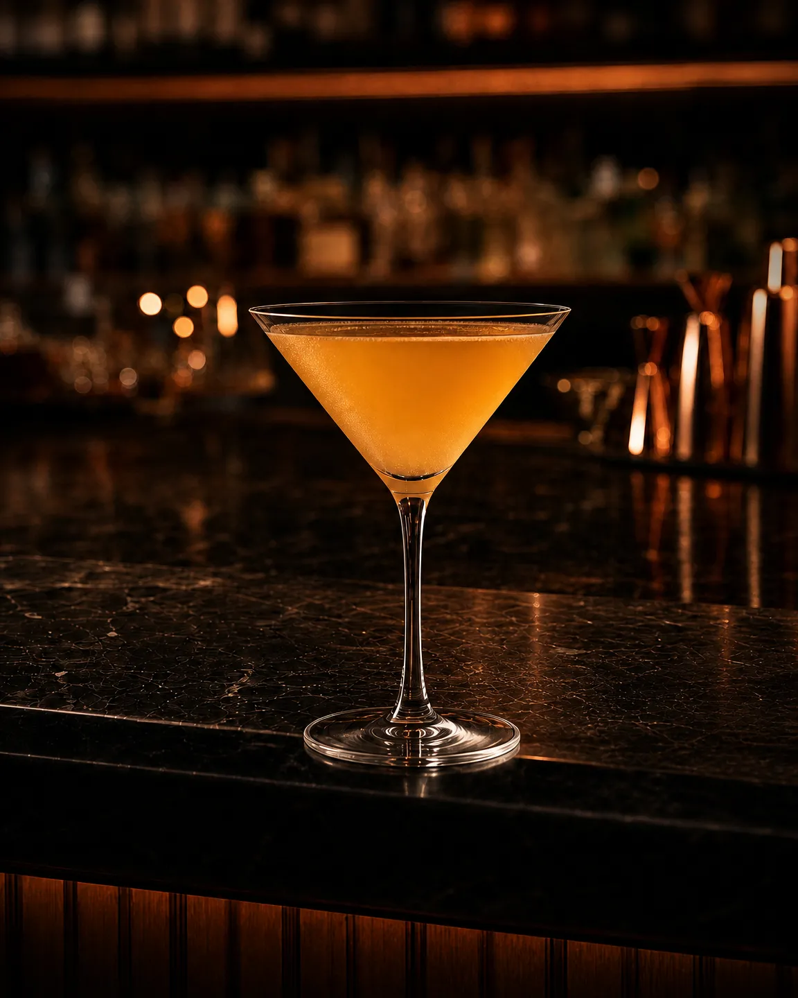 Sidecar, cocktail dopocena. Bicchiere: Coppa cocktail (Martini)