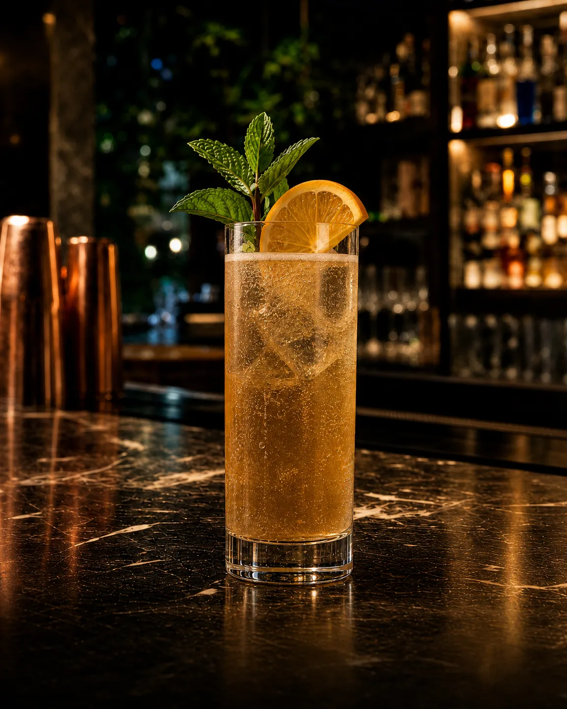 Suffering Bastard, long drink. Bicchiere: Collins o Tumbler Alto