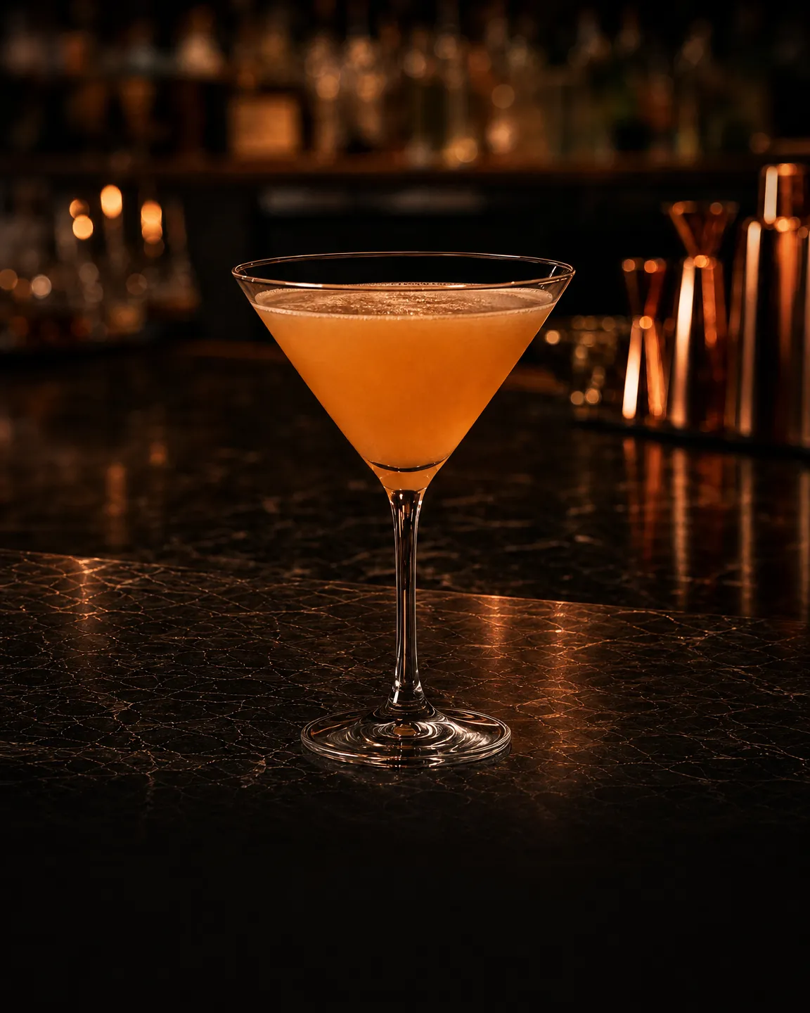 Trinidad Sour, after-dinner cocktail. Glass: Cocktail glass