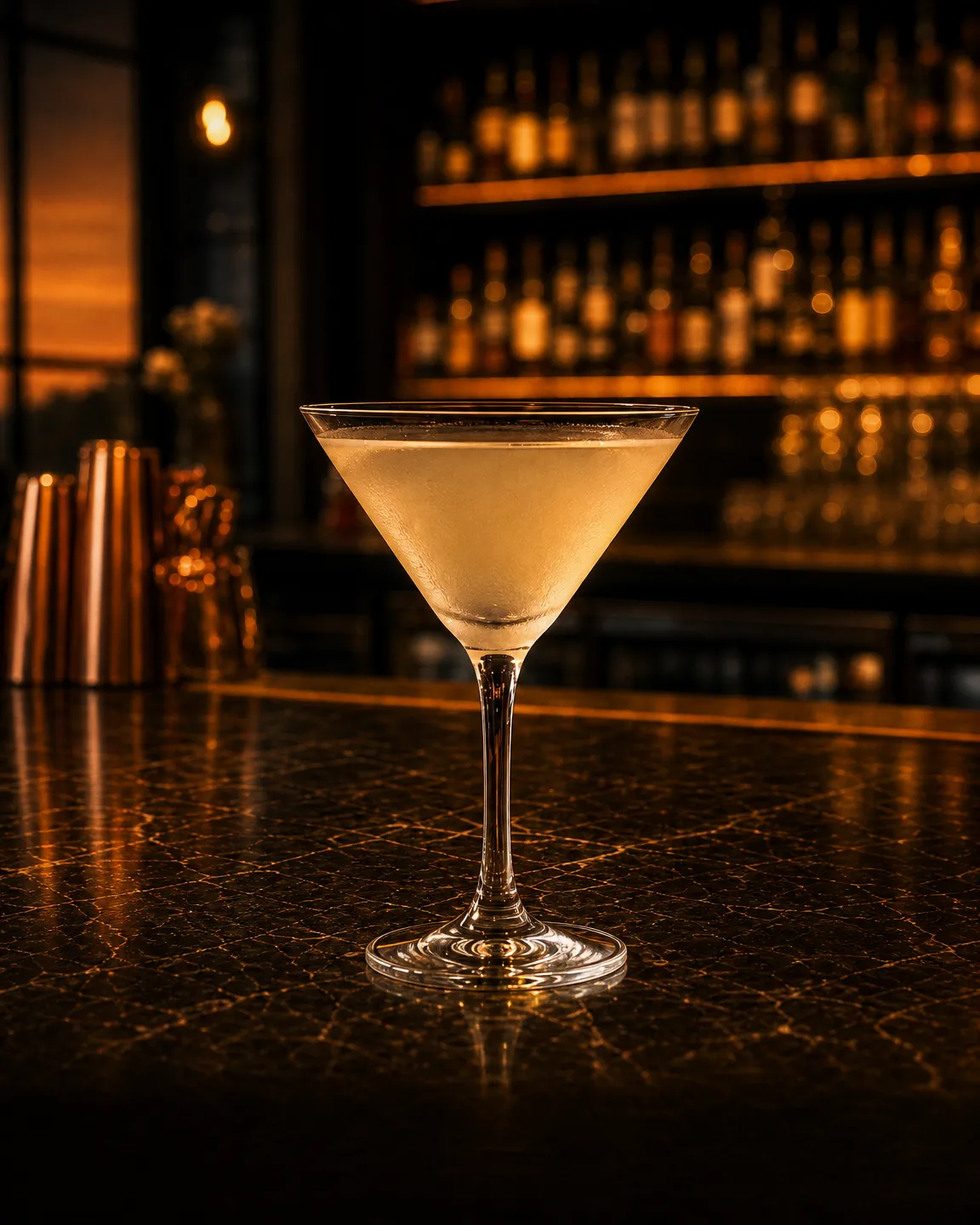 White Lady, aperitif cocktail. Glass: Cocktail glass